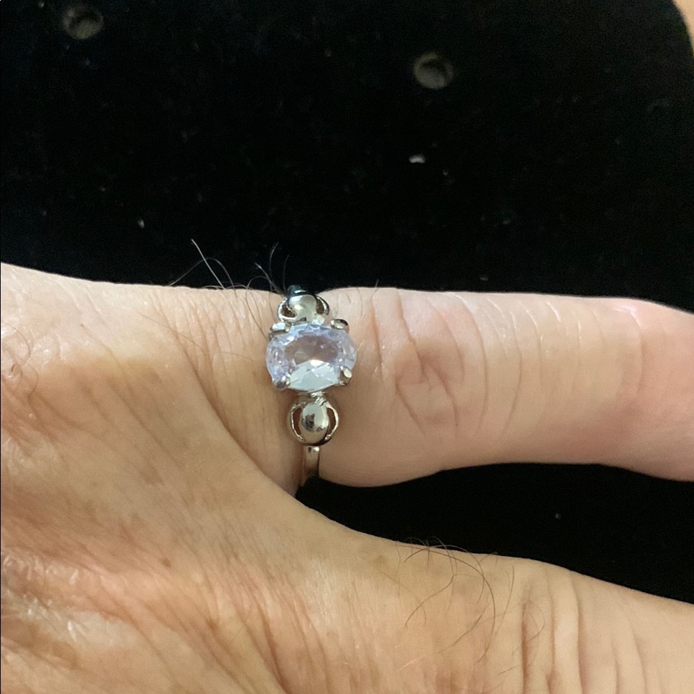 Elegant Silver Ring with White Cubic Zirconia Bogo